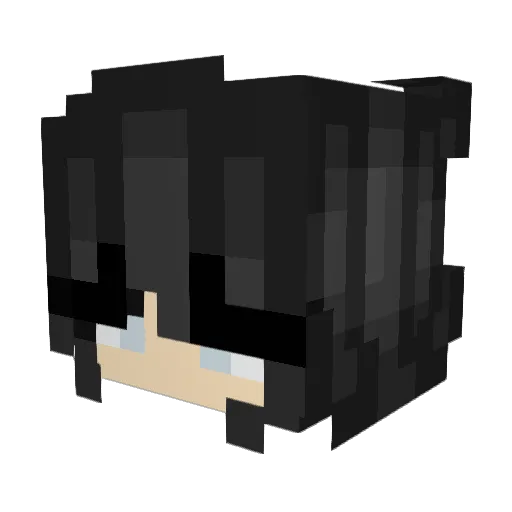 SaturnsLucky Minecraft avatar head, 3D render