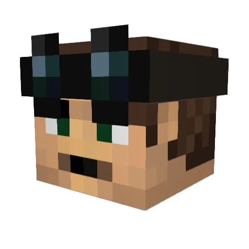 Saturnv Minecraft avatar head, 3D render
