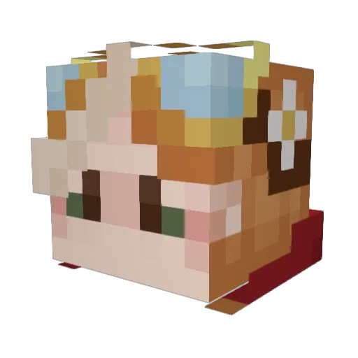 Satxrnss Minecraft avatar head, 3D render