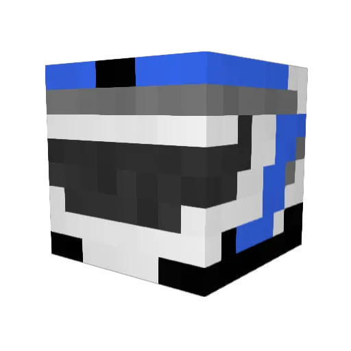 Sauberfan Minecraft avatar head, 3D render