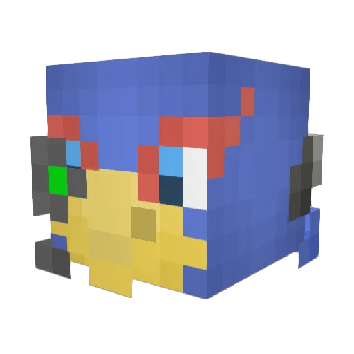 SauceDay Minecraft avatar head, 3D render