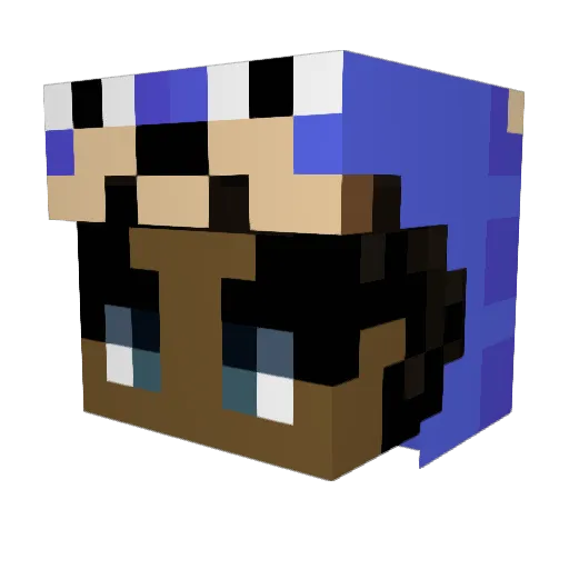 Saucehat Minecraft avatar head, 3D render