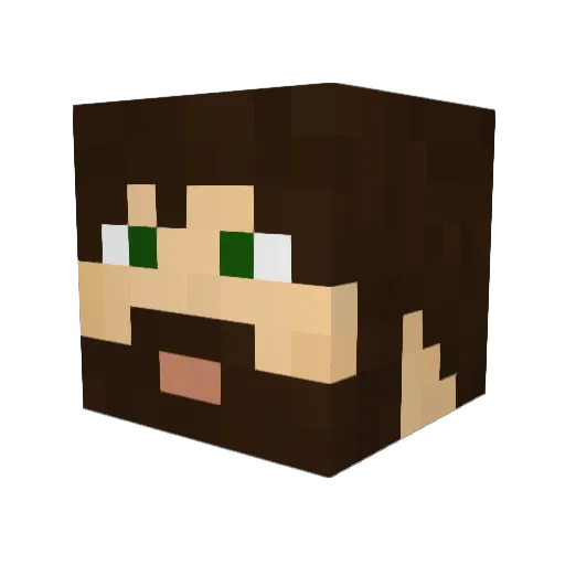 Sauceity Minecraft avatar head, 3D render