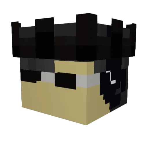 Saucer0 Minecraft avatar head, 3D render