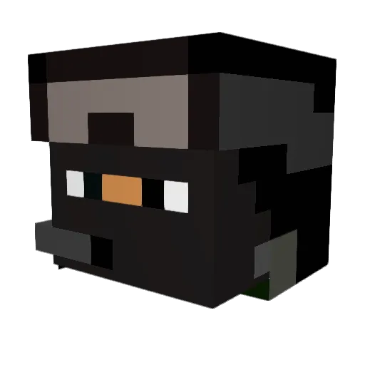 SaucerTM Minecraft avatar head, 3D render