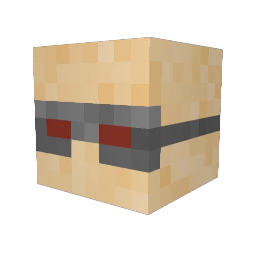 Saucerama Minecraft avatar head, 3D render