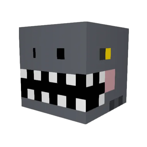 Sauci0 Minecraft avatar head, 3D render