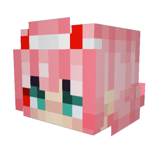 SaucyDann Minecraft avatar head, 3D render