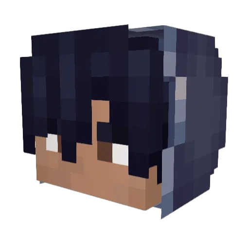 SaucyMango Minecraft avatar head, 3D render