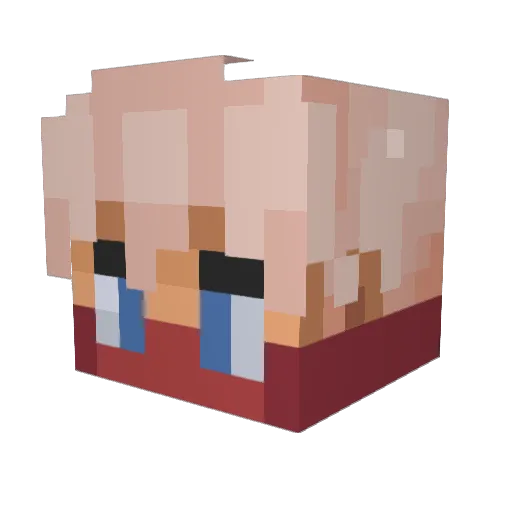 SaucyMercenary Minecraft avatar head, 3D render