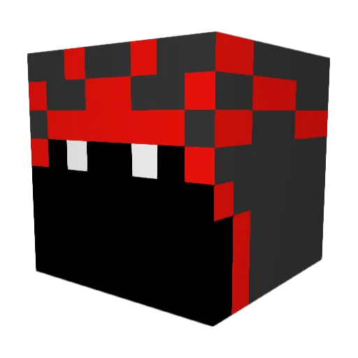 SaucySamurai Minecraft avatar head, 3D render
