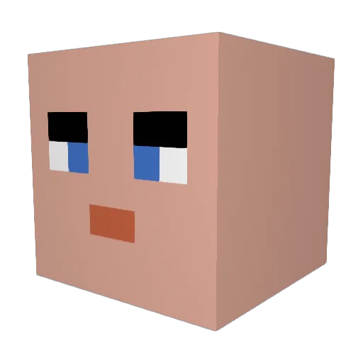 Saucytaco420 Minecraft avatar head, 3D render