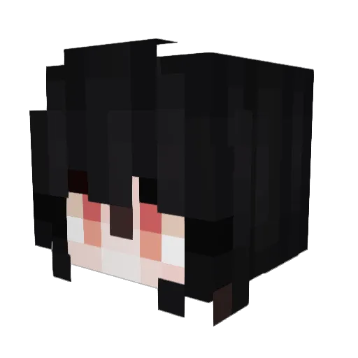 Saugah Minecraft avatar head, 3D render