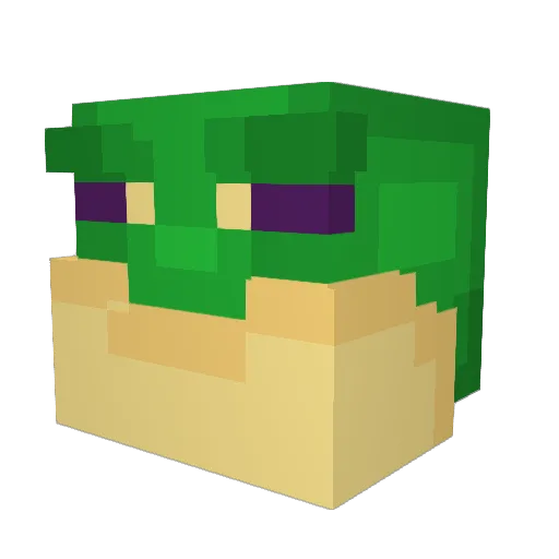 Saulf Minecraft avatar head, 3D render