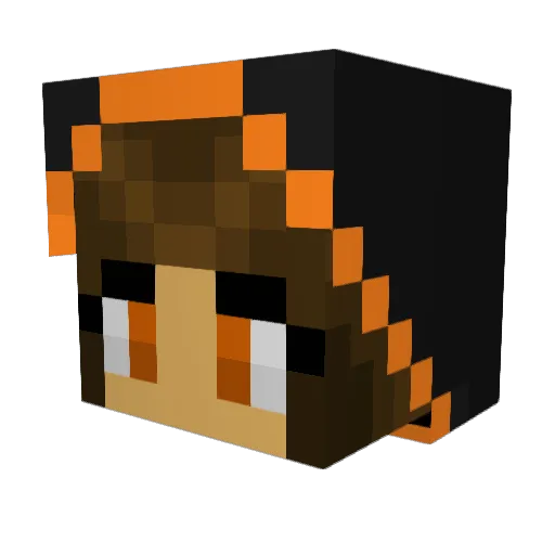 Saumdog Minecraft avatar head, 3D render