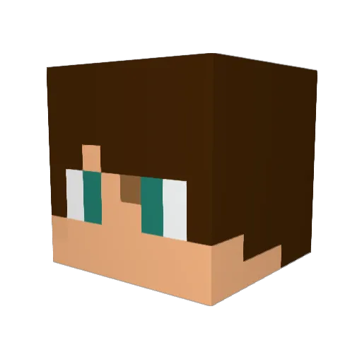 Saunyyy Minecraft avatar head, 3D render