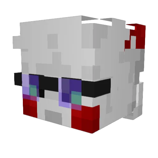 Saura777 Minecraft avatar head, 3D render