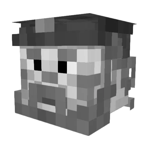 Saurdinos Minecraft avatar head, 3D render