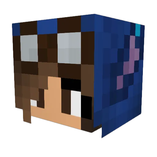 Sauritna Minecraft avatar head, 3D render