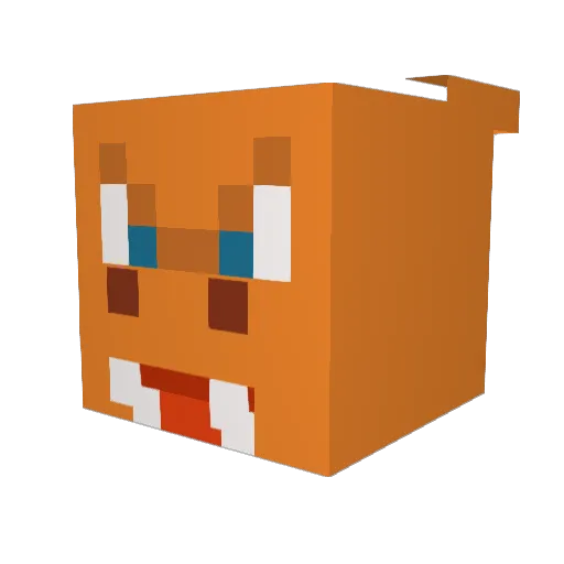 SauroNin64 Minecraft avatar head, 3D render