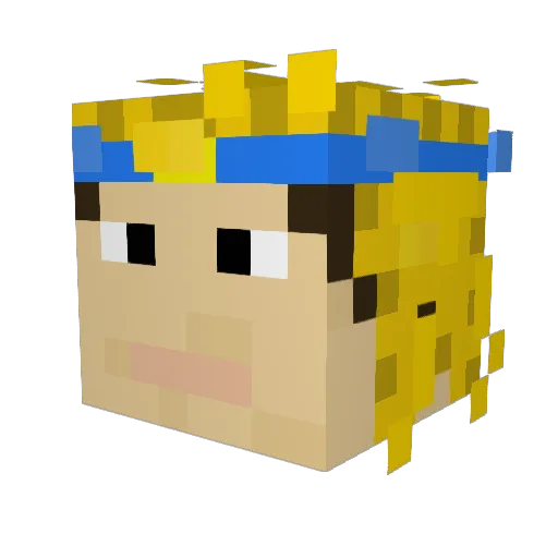 Sauron15 Minecraft avatar head, 3D render
