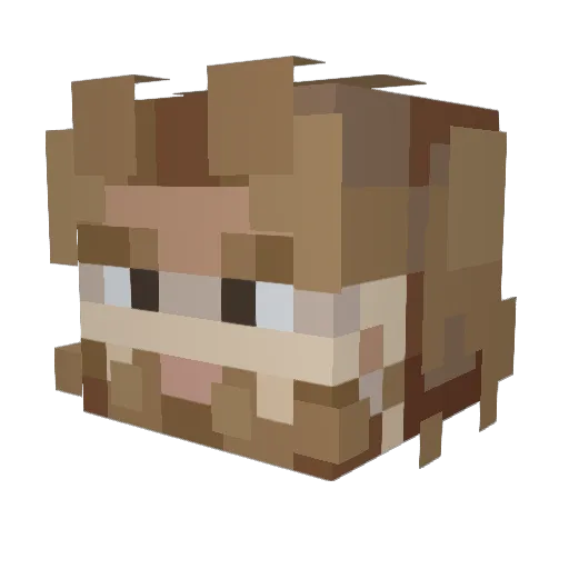 Sauron Minecraft avatar head, 3D render