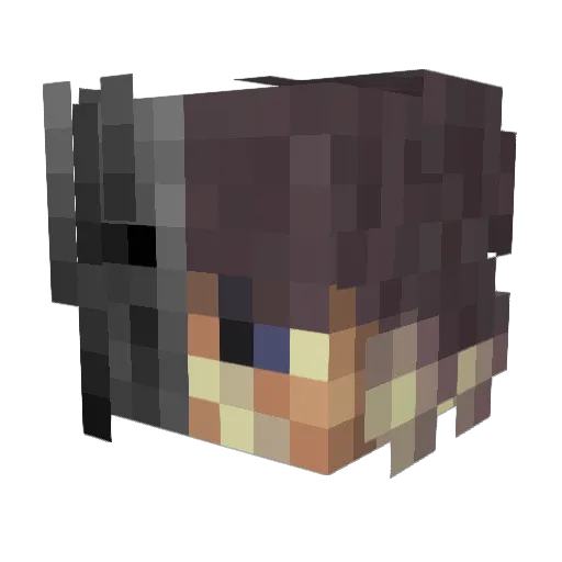 SauronGandalf Minecraft avatar head, 3D render