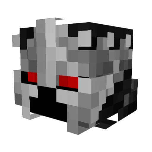 Saurons Minecraft avatar head, 3D render