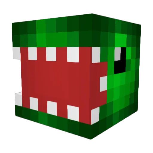 Saurus01 Minecraft avatar head, 3D render