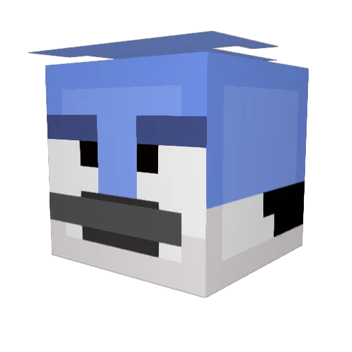 SausageMC Minecraft avatar head, 3D render