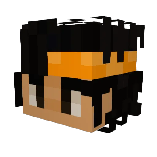 Sausku Minecraft avatar head, 3D render