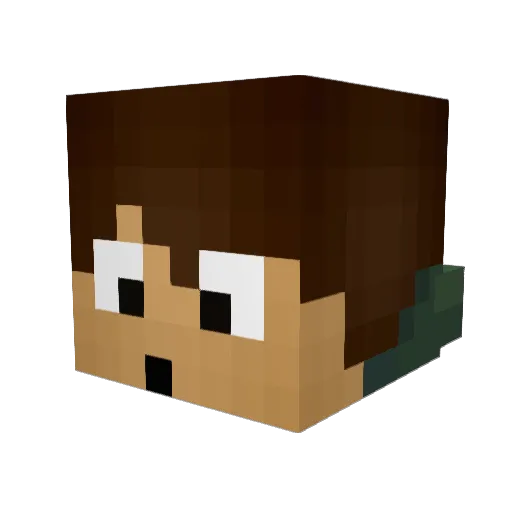 SauuL_08 Minecraft avatar head, 3D render