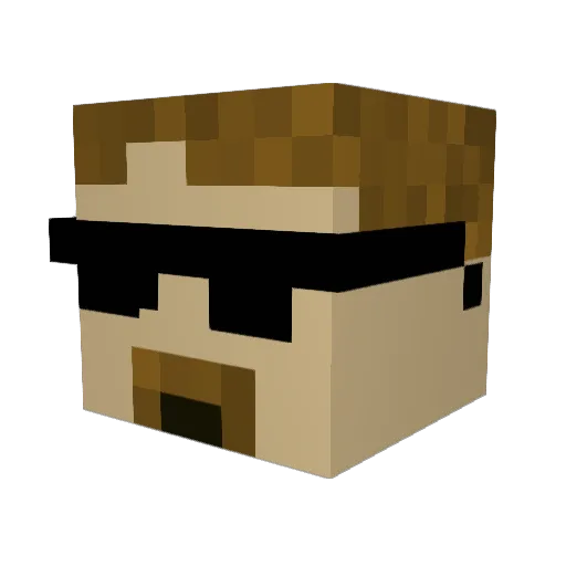 Sava_2 Minecraft avatar head, 3D render
