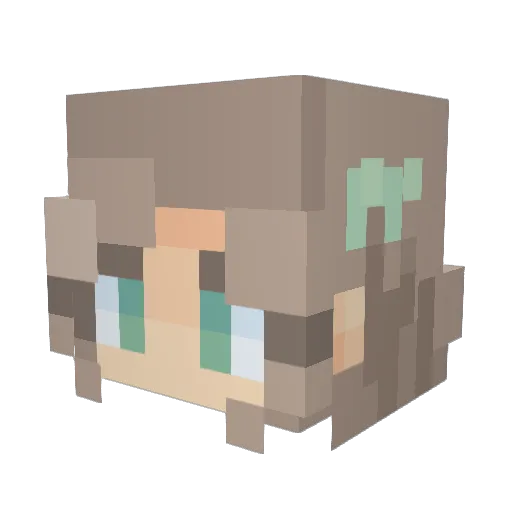 Savage11cabbage Minecraft avatar head, 3D render