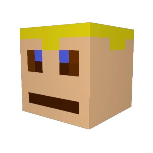 SavageGrace Minecraft avatar head, 3D render