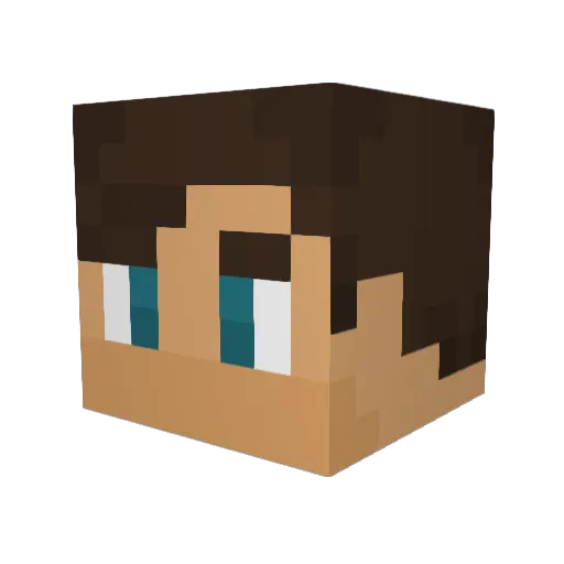 SavageMoss Minecraft avatar head, 3D render