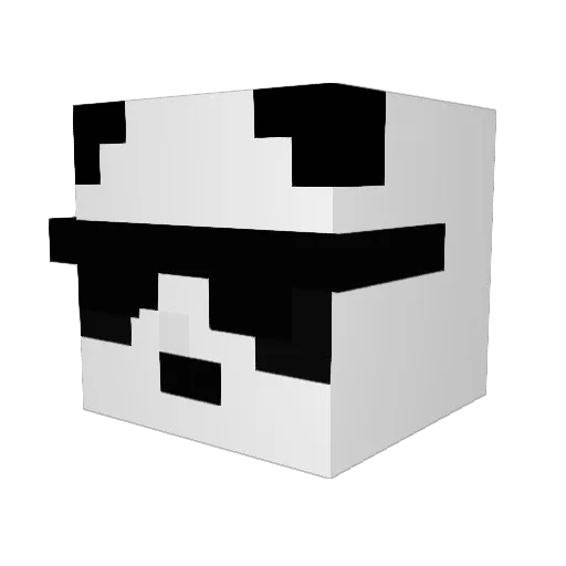 SavagePanda02 Minecraft avatar head, 3D render