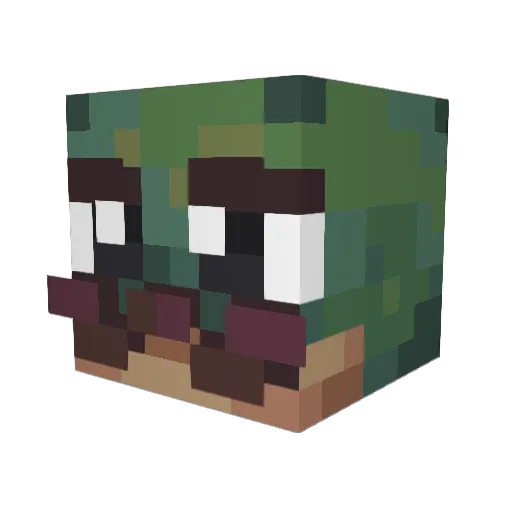 SavageRaptor Minecraft avatar head, 3D render