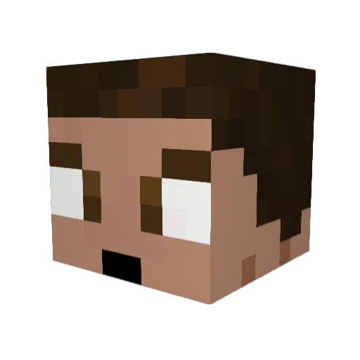 SavageSamy Minecraft avatar head, 3D render