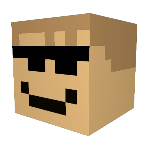 Savagegamer_ Minecraft avatar head, 3D render