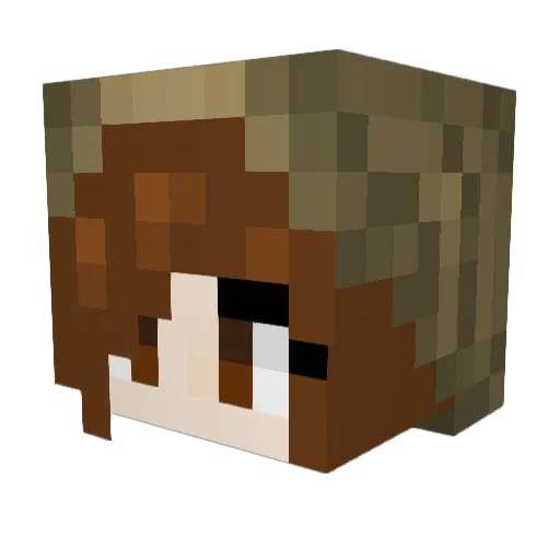SavanaGal Minecraft avatar head, 3D render