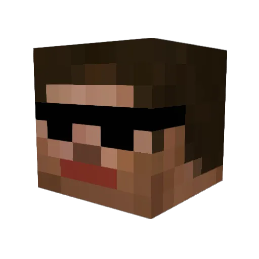 Savantago Minecraft avatar head, 3D render