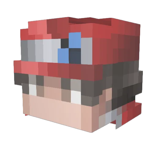 SavaqeKing Minecraft avatar head, 3D render