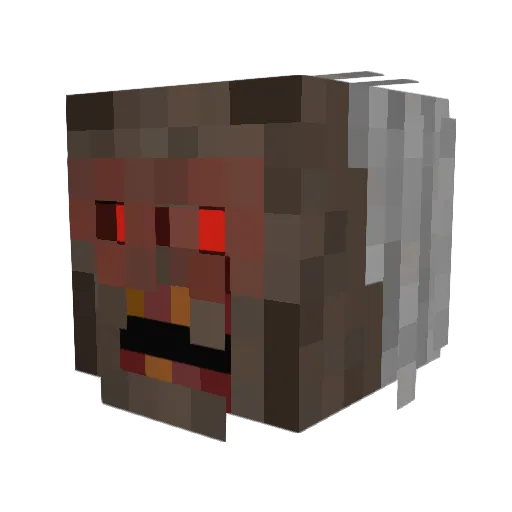 Savdox Minecraft avatar head, 3D render