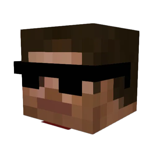 SaveExitPlanet Minecraft avatar head, 3D render