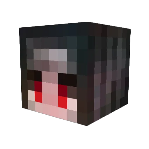 SavedBlind Minecraft avatar head, 3D render
