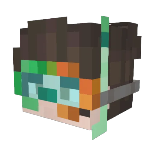 Savel_Gold Minecraft avatar head, 3D render
