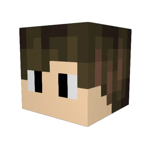 Savender Minecraft avatar head, 3D render