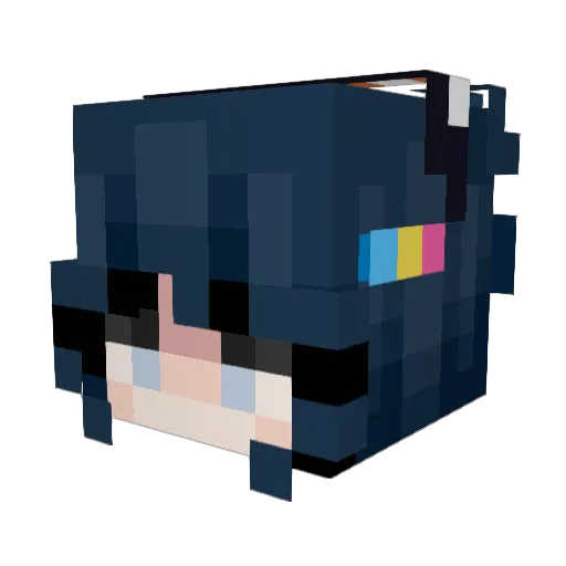 Saveur_ Minecraft avatar head, 3D render