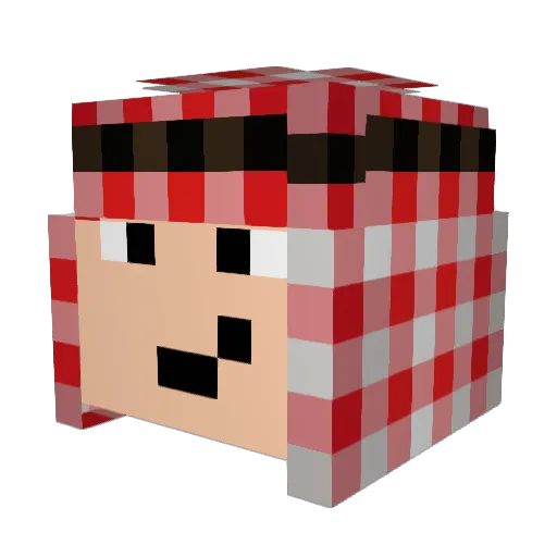 Savidhs Minecraft avatar head, 3D render